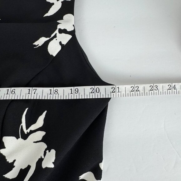 London Times Career Sheath Dress A Line Size 16 Floral Ivory Cream Black Midi - Picture 7 of 8